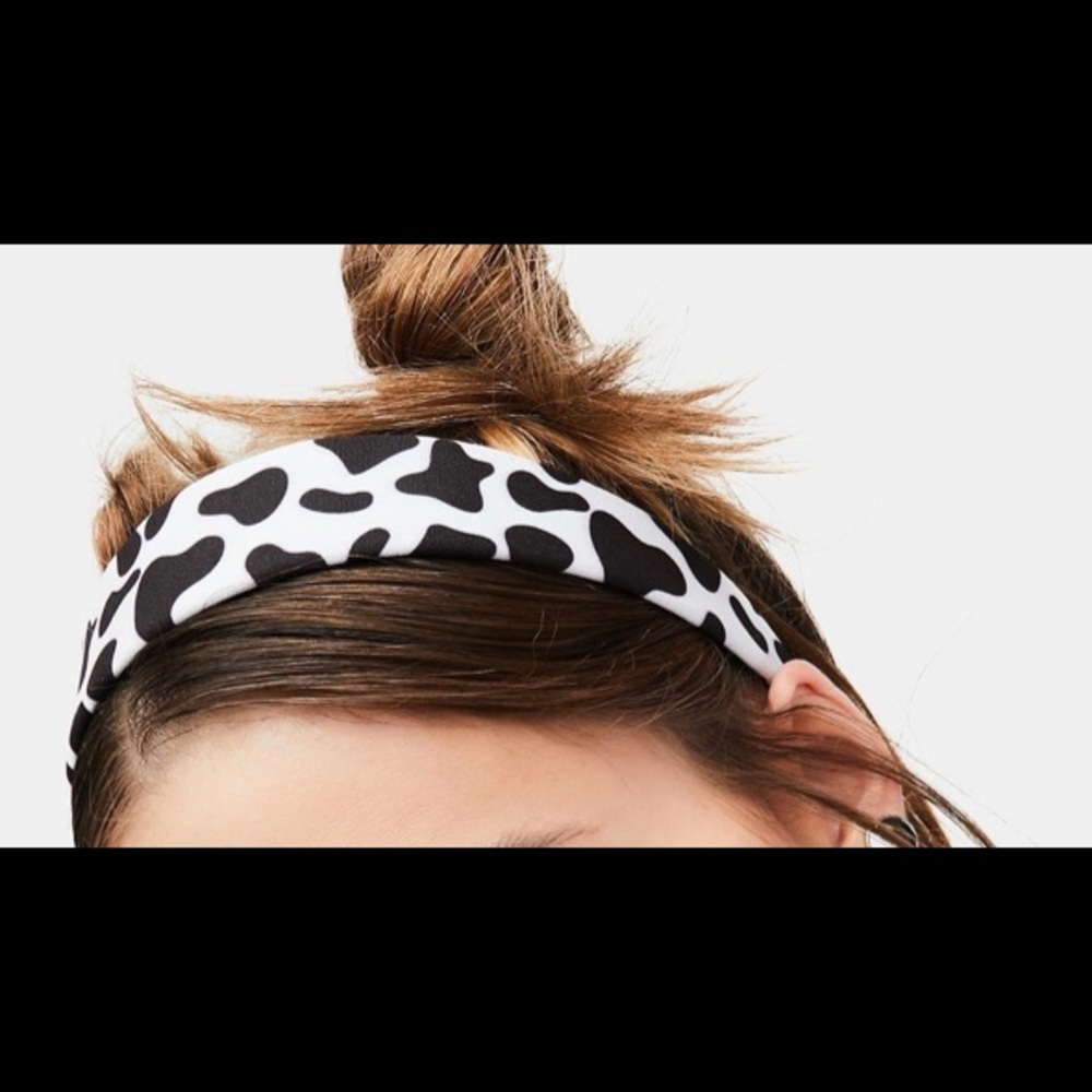 Cow print headband